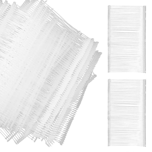 Biaungdo 5000 Pcs 50mm/2 Inch Standard Tagging Gun Fasteners, Transparent Plastic Label Gun Price Tagging Barbs Attachments for Clothing, Retail, Price Tag - size: 50mm