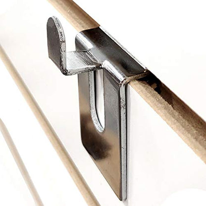 Slatwall Open End Basket Holding Notch Hook, Chrome, 10 Pack - size: 10 Pack