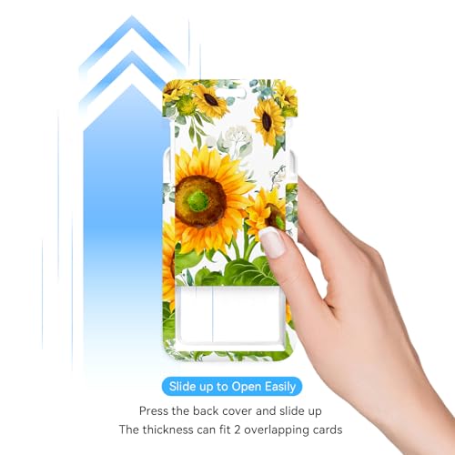 2 Pack Sunflower ID Badge Holder with Clip Badge Reels - color: 2 Pack-sunflower
