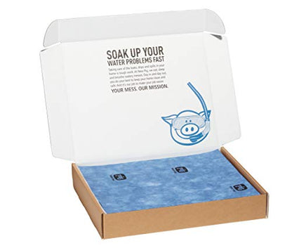 PIG Water Absorbent Mat | Reusable | 10 Pack | 15" W x 19" L | Blue and Black | PM50479 - size: 10-Pack