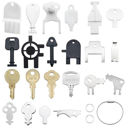 22 Pcs Dispenser Key Set, Compatible with Bobrick, Bradley, Kimberly Clark, Tork, Georgia Pacific, San Jamar, Cat 74, E114 and More, Replacement Key for Most Paper Towel, Toilet Paper, Soap Dispensers