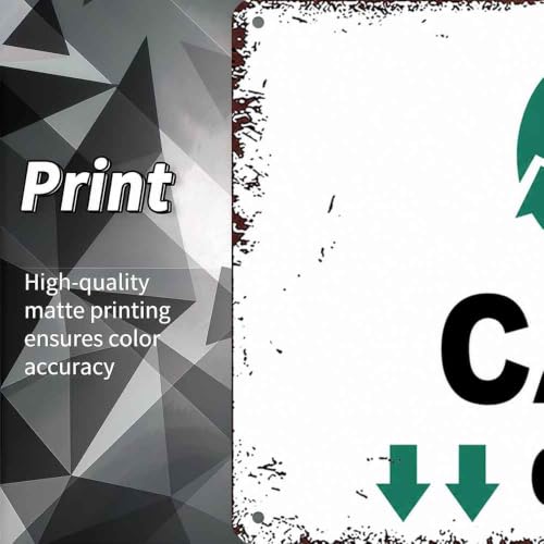 12 X 8 In Aluminum Metal Recycling Cans Only Sign