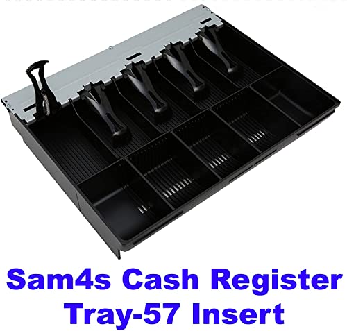 HK SYSTEMS SAM4S Cash Drawer Insert Money Tray 57, 5 Bills and 5 Coins, Compatible with Sam4s ER-5200, ER-5240, ER-5215, ER-380, ER-350, ER-520, ER-530, ER-650, ER-900 Series, SPS-300 Series - size: Tray-57