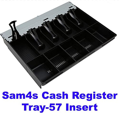 HK SYSTEMS SAM4S Cash Drawer Insert Money Tray 57, 5 Bills and 5 Coins, Compatible with Sam4s ER-5200, ER-5240, ER-5215, ER-380, ER-350, ER-520, ER-530, ER-650, ER-900 Series, SPS-300 Series - size: Tray-57