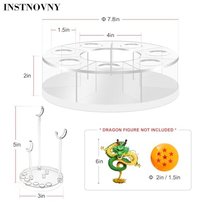 Shenlong Acrylic Shelf and Shelf, for Business Halloween Christmas Holiday and Birthday Home Decoration (20cm,Does not Include Dragons and Beads) - size: 20cm