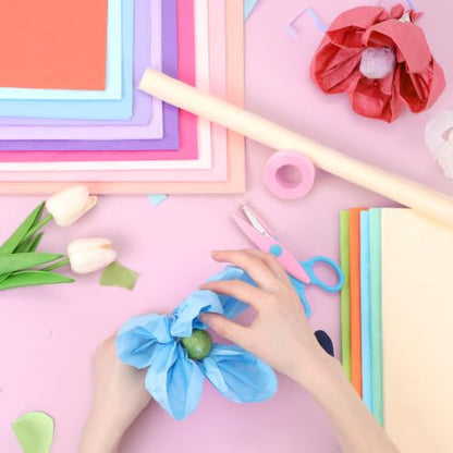 TUXIYA 400 Sheets Tissue Paper,40-Color 14"X10" Tissue Paper for Gift Bags - size: 400P