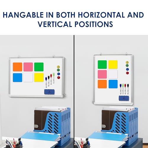 Whiteboard Set, 24x18 in White Board Dry Erase for Wall with Magnetic Notes - size: 24x18"