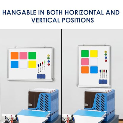 Whiteboard Set, 24x18 in White Board Dry Erase for Wall with Magnetic Notes - size: 24x18"