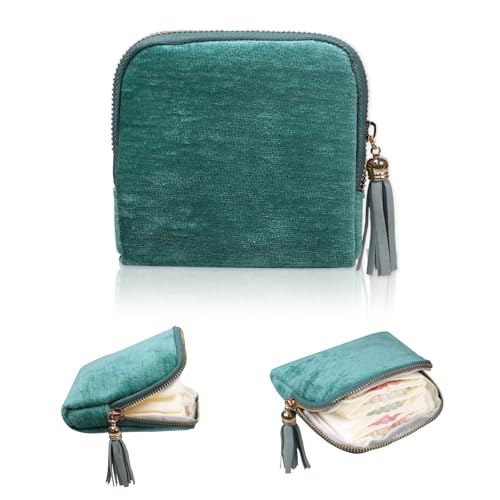 Stratalife Small Travel Jewelry Case, Velvet Storgae Pouch - color: Mint Blue