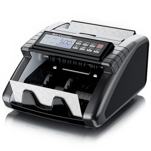 LOLARAN AL1000 Money Counter Machine with Cleaning Cards, Box of 25, Keep Your Money Courter Accurate.