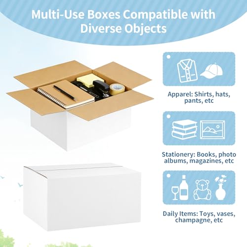 Famagic 8x6x6 Shipping Boxes Small for Small Business, White, 10 pack - color: White, size: 8x6x6 inch