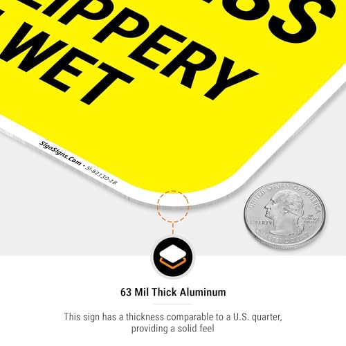 Caution Cleaning in Progress Floor Slippery When Wet OSHA Sign, - size: 12x18