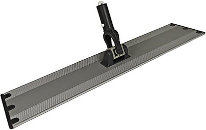 CleanAide Flat Mop Plate Frame for Microfiber Pads, Commercial-Grade Aluminum with 360° Swivel, Hook and Loop Fastening, Lightweight and Durable, Gray, Frame Only, 18 Inches - size: 18