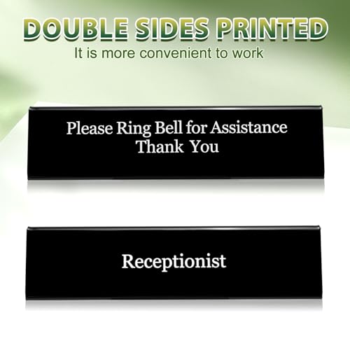 UCEC Desk Bell for Service, Ring Bell Sign, Dinner Bell for Inside - size: 1+1 Pack, Yellow