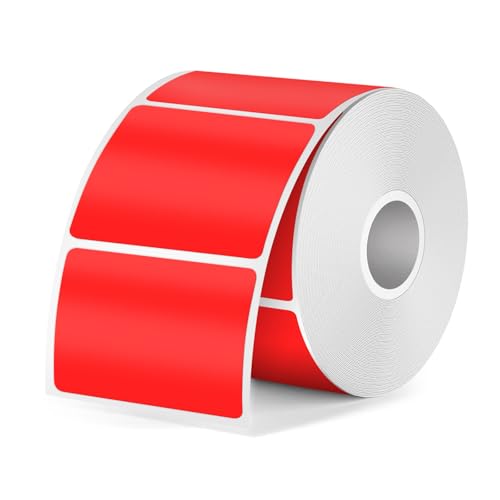 Direct Thermal Labels Red 1.57×1.18 Inch for M110 M120 M220 M221 - color: Red, size: 1.18 X 1.57 Inch