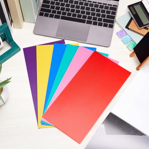 Chinco 18 Pack Library Shelf Dividers with 36 Stickers, 6x12 Inch Colorful