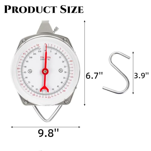 Precision Hanging Scale, 110 LB / 50KG Luggage Weight Scale