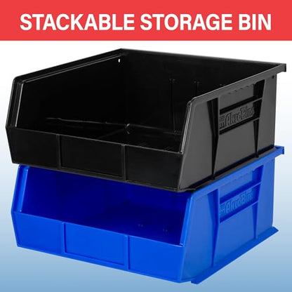 Akro-Mils 30235 AkroBins Plastic Storage Bins, 11"x11"x5", Clear, 6-Pack - color: Clear