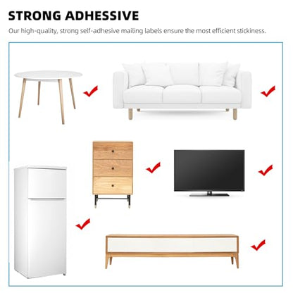Home Moving Labels- 3 x 2 inches, Removable Packing Box Stickers, 8 Designs Waterproof Color Coded Moving Stickers with Fragile and Blank Labels- 160PCS - color: Vibrant, size: 320 pcs