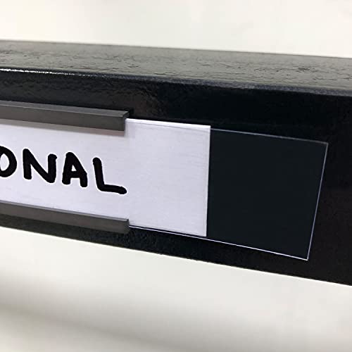 SmartSign Magnetic 'C' Channel Label Holders for Metal Racks and Shelves | 0.75" x 3" Pack of 25 - size: 0.75" x 3"