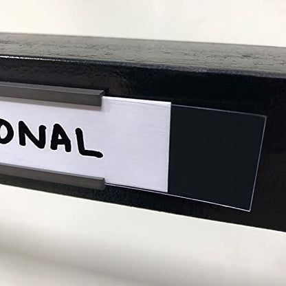 SmartSign Magnetic 'C' Channel Label Holders for Metal Racks and Shelves | 0.75" x 3" Pack of 25 - size: 0.75" x 3"