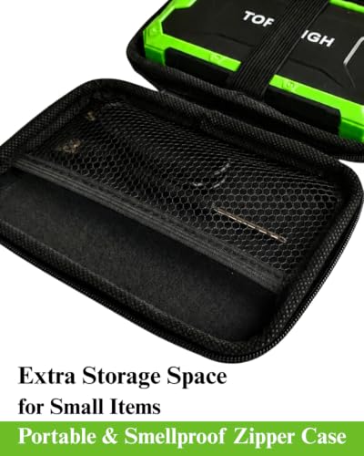 Gram Scale with Zipper Case, 500g x 0.01g,Dual Powered Small Scale - color: Fluorescent Green