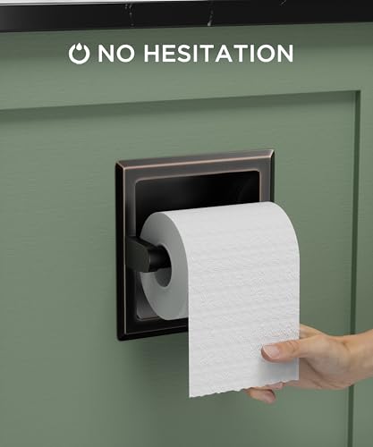 FORIOUS Recessed Toilet Paper Holder for Mega Rolls, Oil Rubbed Bronze - color: Oil Rubbed Bronze
