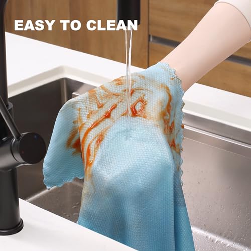 JOYMOOP Microfiber Cleaning Cloth, 5 Piece Set, Large, Blue - color: O