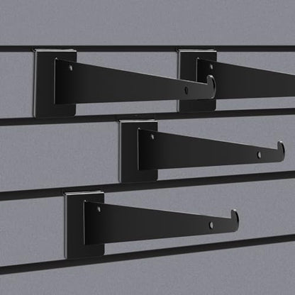24 Pack Slat Wall Shelf Brackets with Lip, 14" Slatwall Shelf Bracket - size: 14inch-24pcs