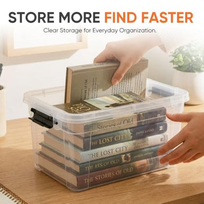 Superio 2.5 Quart Clear Plastic Storage Boxes with Lids, Stackable Organizer Containers, BPA-Free Storage Bins for Home, Office, School & Dorm, 2 Pack - size: 2.4 Quart
