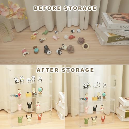 4 Shelf Acrylic Display Case with Lock, Cabinet for Collectibles - size: Acrylic Display Case-4