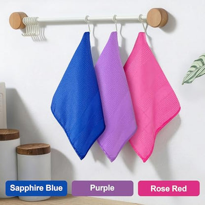 JOYMOOP Microfiber Cleaning Cloth, 5 Piece Set, Extra Large, Multi Color - color: T