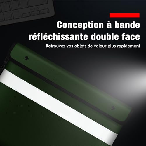 Vailoin 6200°F Fireproof Document Bag, 8 Layers of Heat Insulated Materials - color: Green, size: 13.9"x10.6"