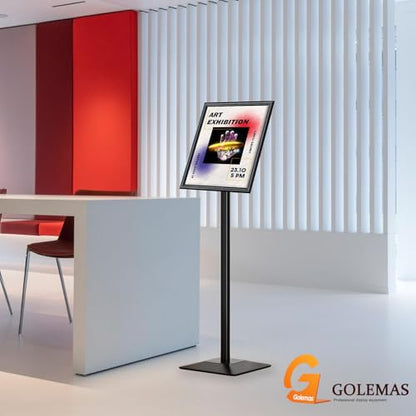 Sign Stand for Display, Ultra Stable Heavy Duty Pedestal Signage Holder - size: 11x17 3Pack, style: Black