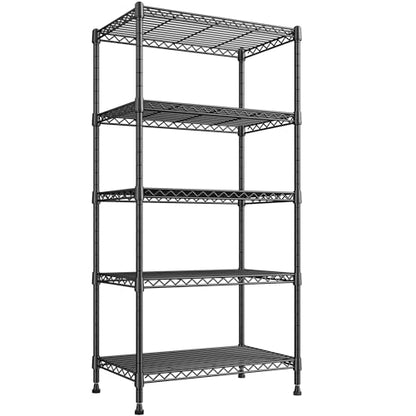 REIBII 63" H Storage Shelves, Space Saving & 5 Tier Adjustable, for Kitchen - size: 【5 Tier】63"H X 21.65"W X 11.8"D