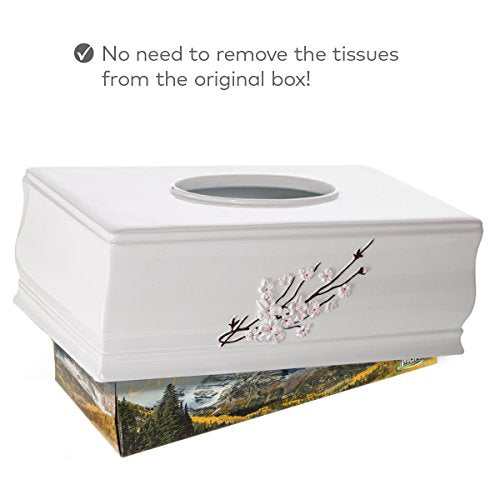 Creative Scents Vanda Rectangle Tissue Box Cover with Bottom Slider - style: Rectangle Tissue Box