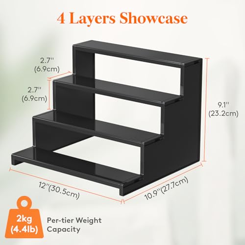 Lifewit 12" Perfume Organizer, Cologne Stand Tool-Free Assembly, 1 Pcs - color: Black, size: 12 Inch,1 Pcs