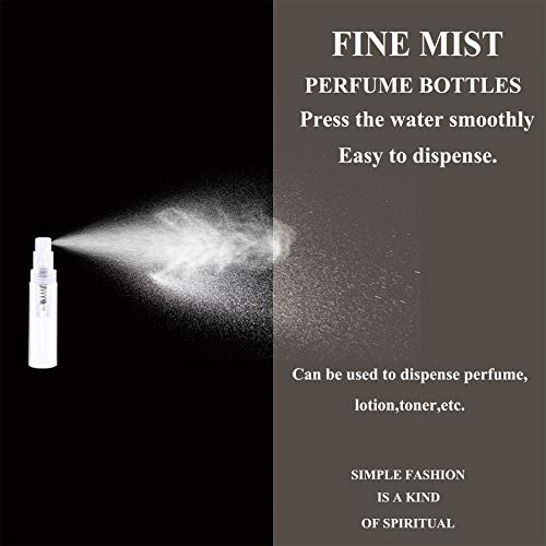 Mini Spray Bottles 70PCS 5ML Clear Plastic Empty Sample Containers Fine Mist Perfume Travel Refillable Spray Bottle Perfume Atomizer Small Travel Size Spray Bottle for Cleaning, Essential Oils - size: 5ml 70 Pcs
