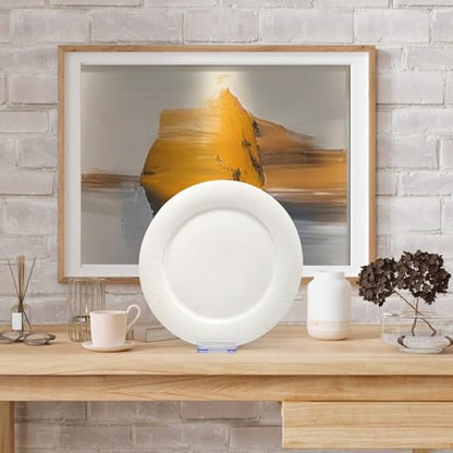 Frcctre 30 Pack Acrylic Easel Stand Plastic Plate Stands Adjustable Clear Acrylic Plate Holder Stand Decorative Stand for Display Plate Picture Book Artworks Home and Party Decoration