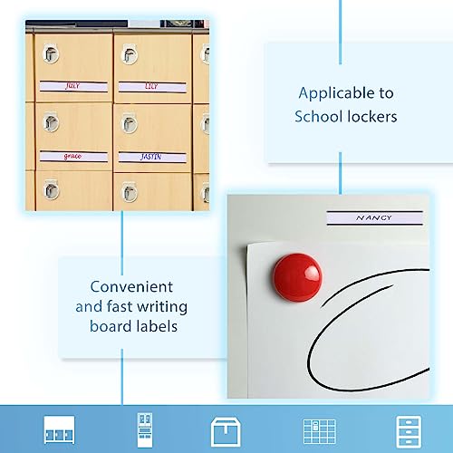 C Channel Magnetic Labels Holders 30 Pack 0.5'' x 4'' for Metal Racks - size: 0.5 x 4 Inch
