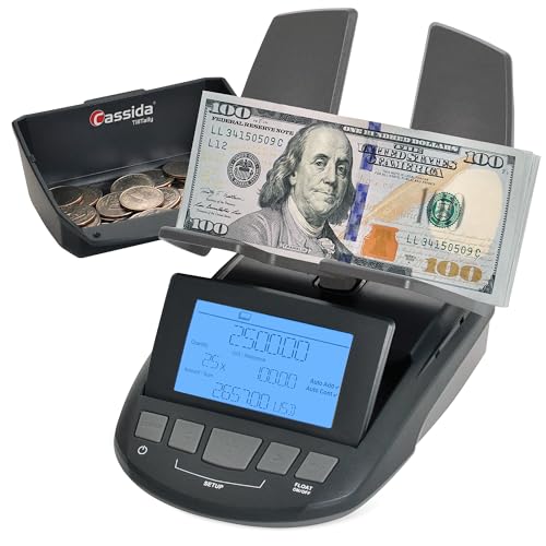 Cassida Professional Money Counting Scale Bill Counter (Till Tally), Black - size: 1 Pack, style: TillTally
