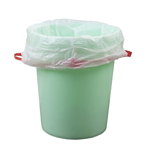 6 Gallon White Drawstring Trash Bags, 120 Counts