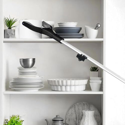 32“ Folding GrabRunner Reacher Grabber with Strong Magnetic (Grey) - color: Grey