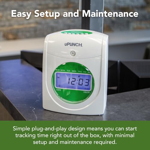 uPunch HN3540 Complete Small Business Start-Up Kit: AutoAlign Time Clock System with 400 Time Cards, 4 Ribbons, and 2 Racks - style: HN3540 Bundle