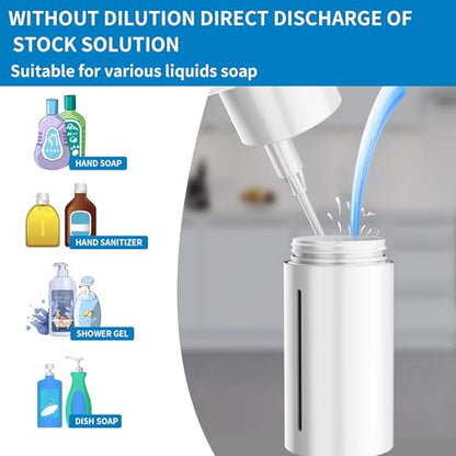 Aunmaon Automatic Soap Dispenser Touchless, Modern, Kitchen & Bathroom, Hands-Free, Adjustable Volume, Long Battery Life, Compatible with Thick & Thin Soap, Easy for Toddlers, Clog-Free, White - color: Pearlescent White