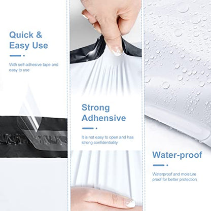 Metronic Poly Mailers 12x15.5 300 Pcs Medium Shipping Bags for Clothes Bulk - color: White, size: 12x15.5 300PC