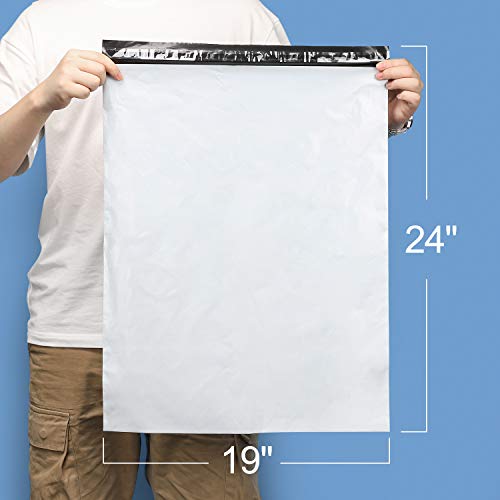 Metronic Large Poly Mailers 19x24 50 Pack, White Self Seal Shipping Bags - color: White, size: 19x24 50PC