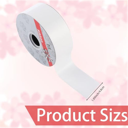 Shiny Waterproof Ribbon,Curling Ribbon for Gifts Package Wrapping,Crafting. (White, 2inch x 100yards) (Pack of 2) - color: White, size: 2inch x 100yards (Pack of 2)