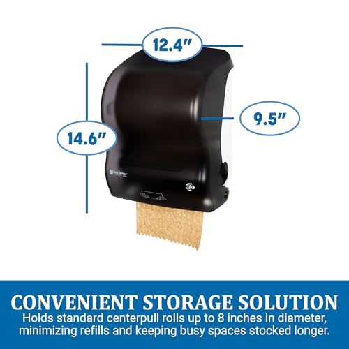 SJMT7400TBK - San Jamar Simplicity Mechanical Roll Towel Dispenser - color: Black Pearl