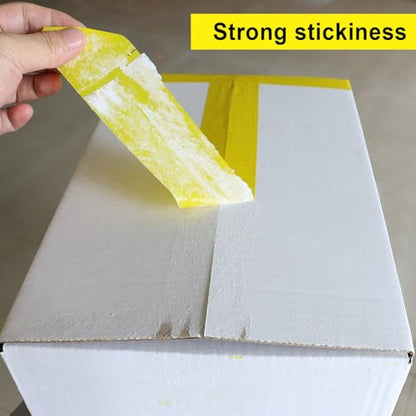 BOMEI PACK Heavy Duty Packing Tape 3 Rolls, 1.88 inches Wide, 55yds Length per roll, Yellow Refill for Packaging and Shipping for Carton Sealing Tape - color: yellow